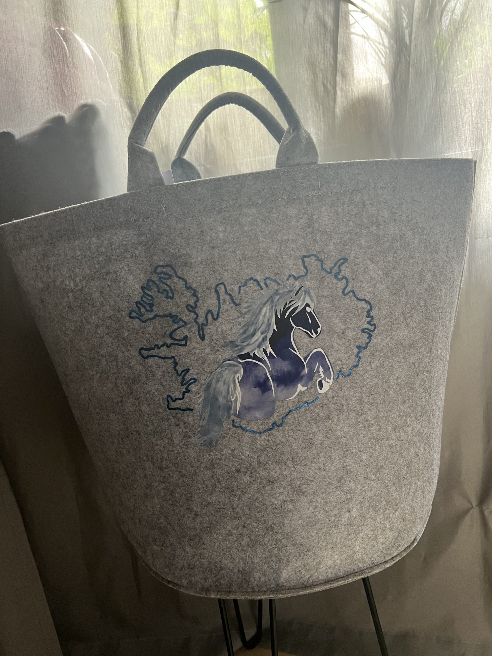 Filz-Trog XXL Back-Tölter Metallic - UNIKAT