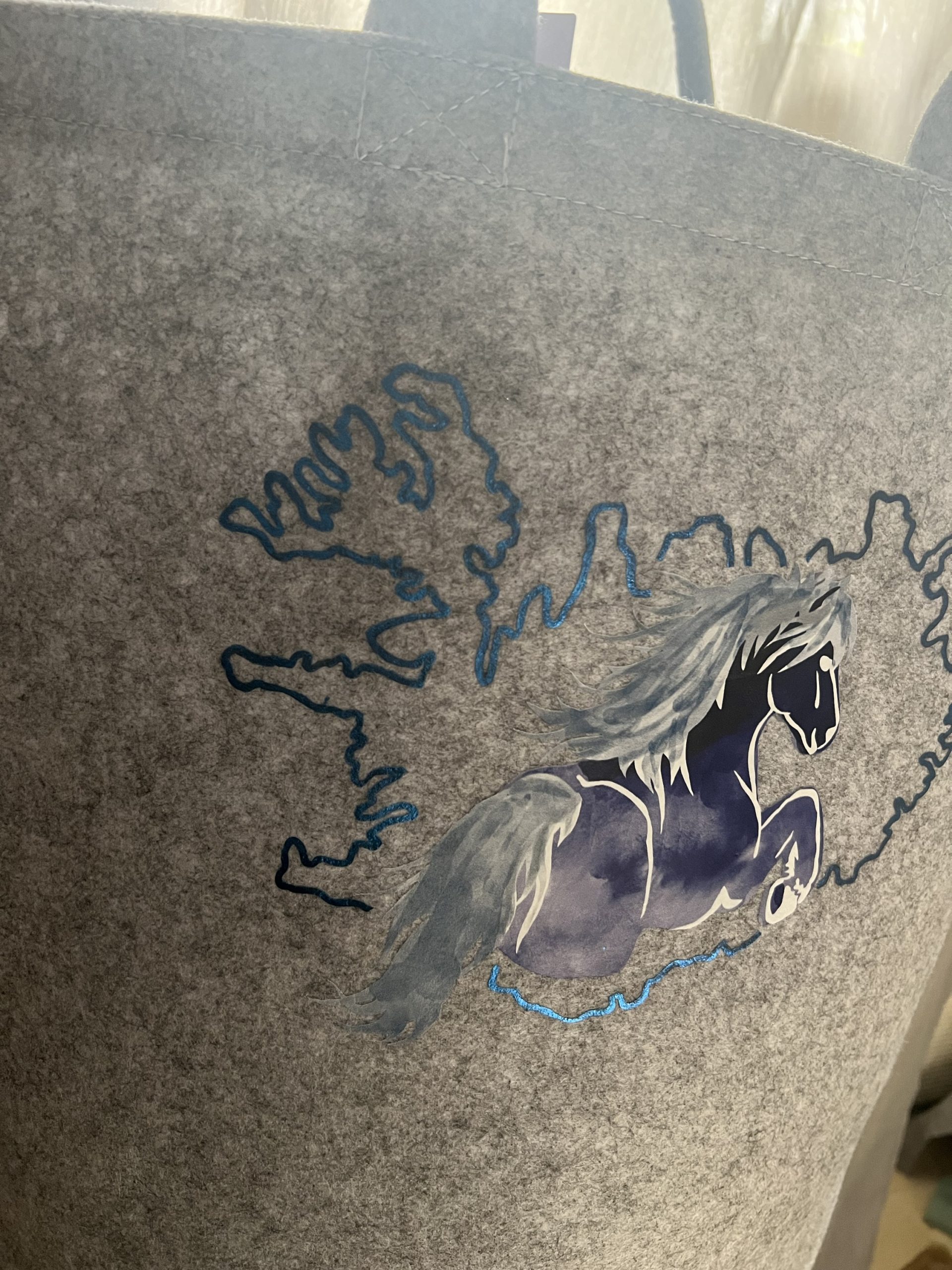 Filz-Trog XXL Back-Tölter Metallic - UNIKAT – Bild 2