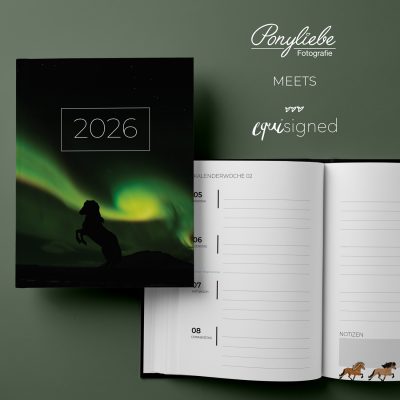 Islandpferde Wochenplaner 2026 von Equisigned und Ponyliebe Fotografie